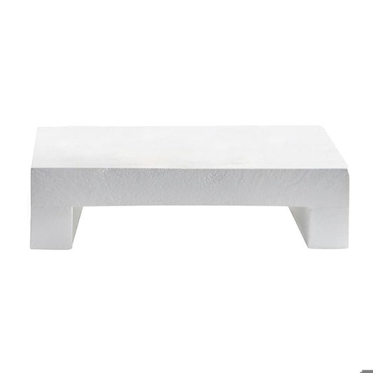 White Textured Pedestal- 8"