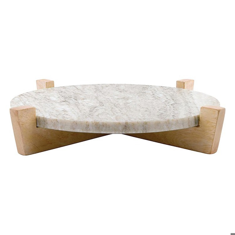 BeigeMarble&NaturalWoodStand