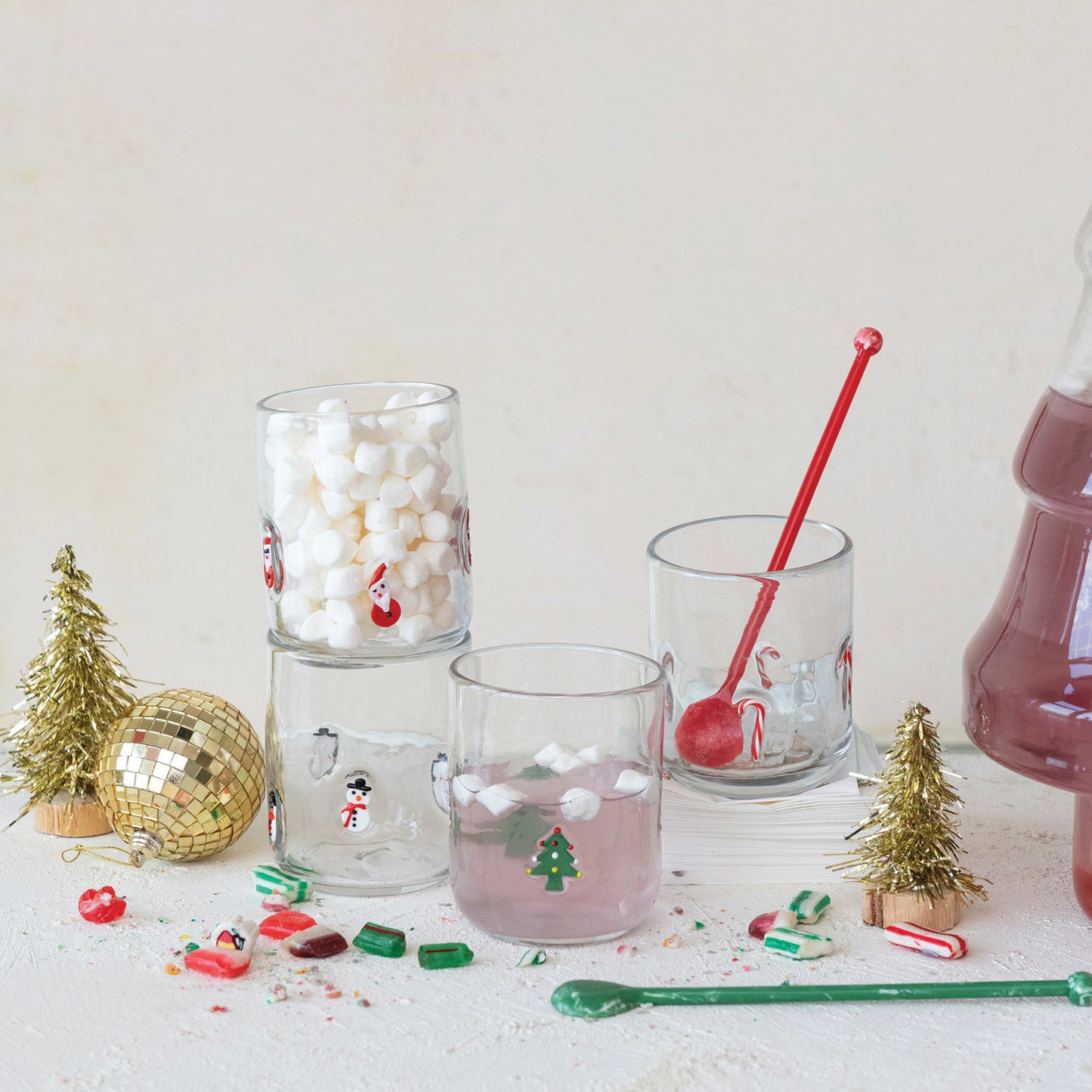 16 oz Holiday Icon Glass