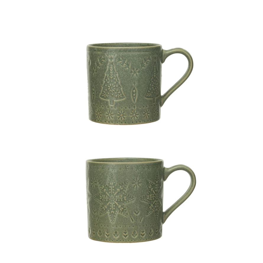 16 oz. Debossed Stoneware Mug