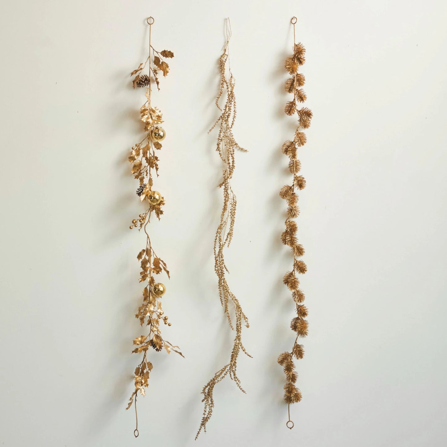 Faux Leaf Garland, Gold Color