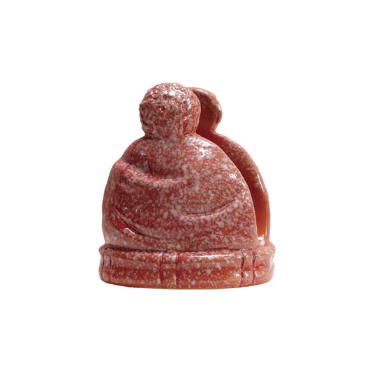 Stoneware Hat Shaped Sponge Holder, Reactive Glaze, Red (Each Will Vary)