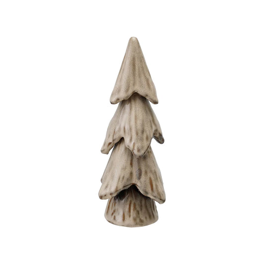 Medium Stoneware Tree, Reactive Glaze, Cream Color (Each One Will Vary)
