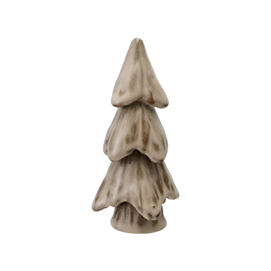Small Stoneware Tree, Reactive Glaze, Cream Color (Each One Will Vary)
