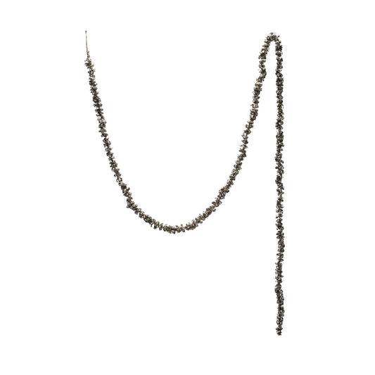 72"L x 3/4"H Foam Ball Garland w/ Glitter, Champagne Finish