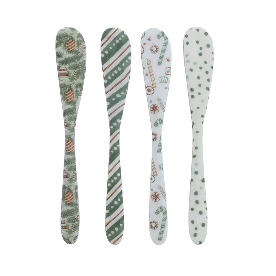 Enameled Stainless Steel Canape Knife, 4 Styles ©