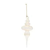 9"H Blown Glass Finial Ornament, Butterscotch Color