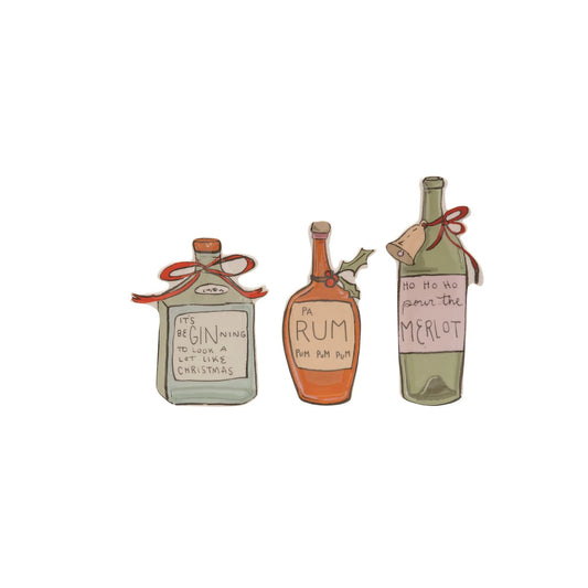 Bottle Shaped Cocktail Plates