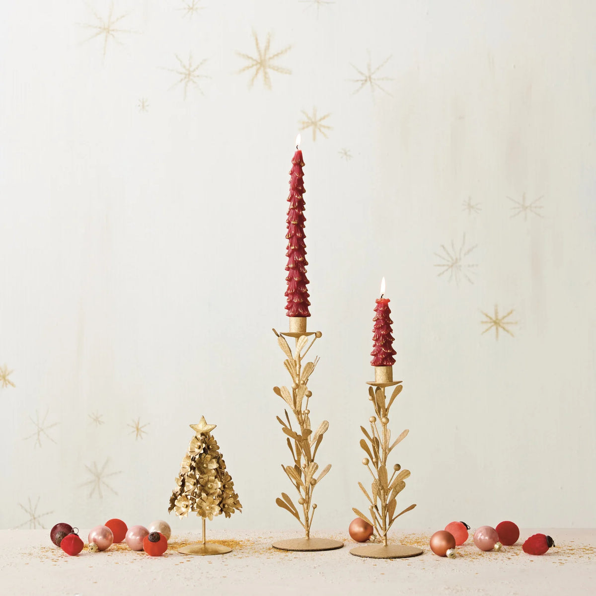 Mistletoe Taper Holder