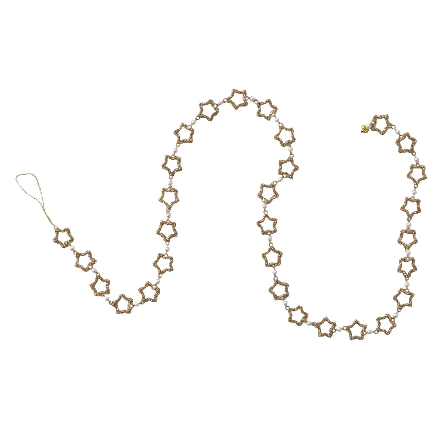 Beaded Star Garland w Pearls