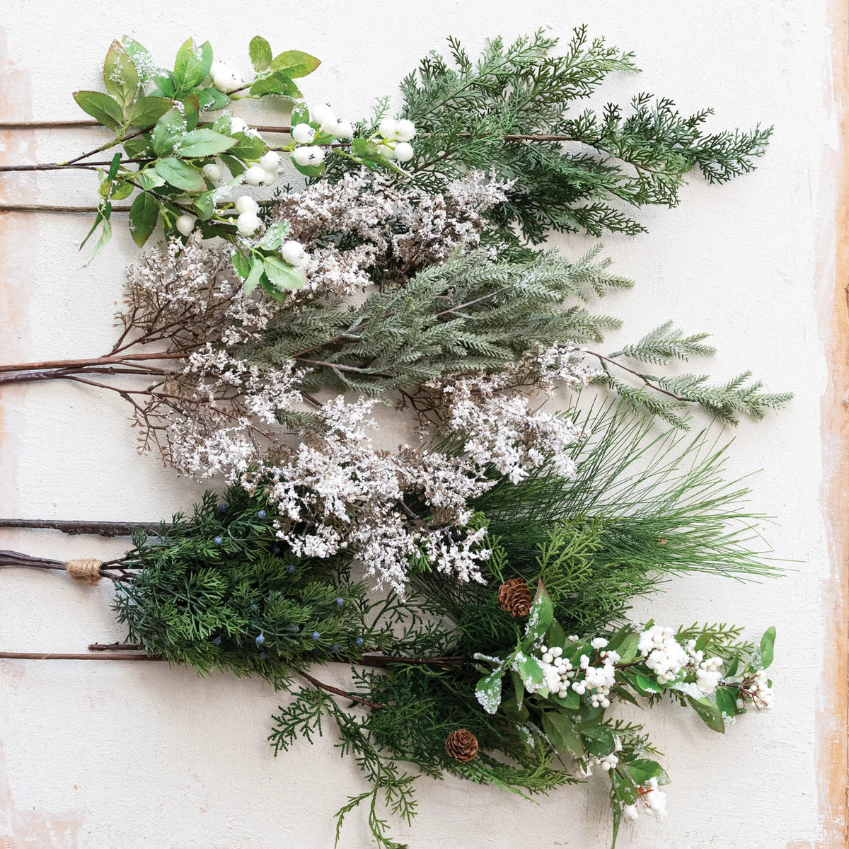 Juniper Flocked Branch