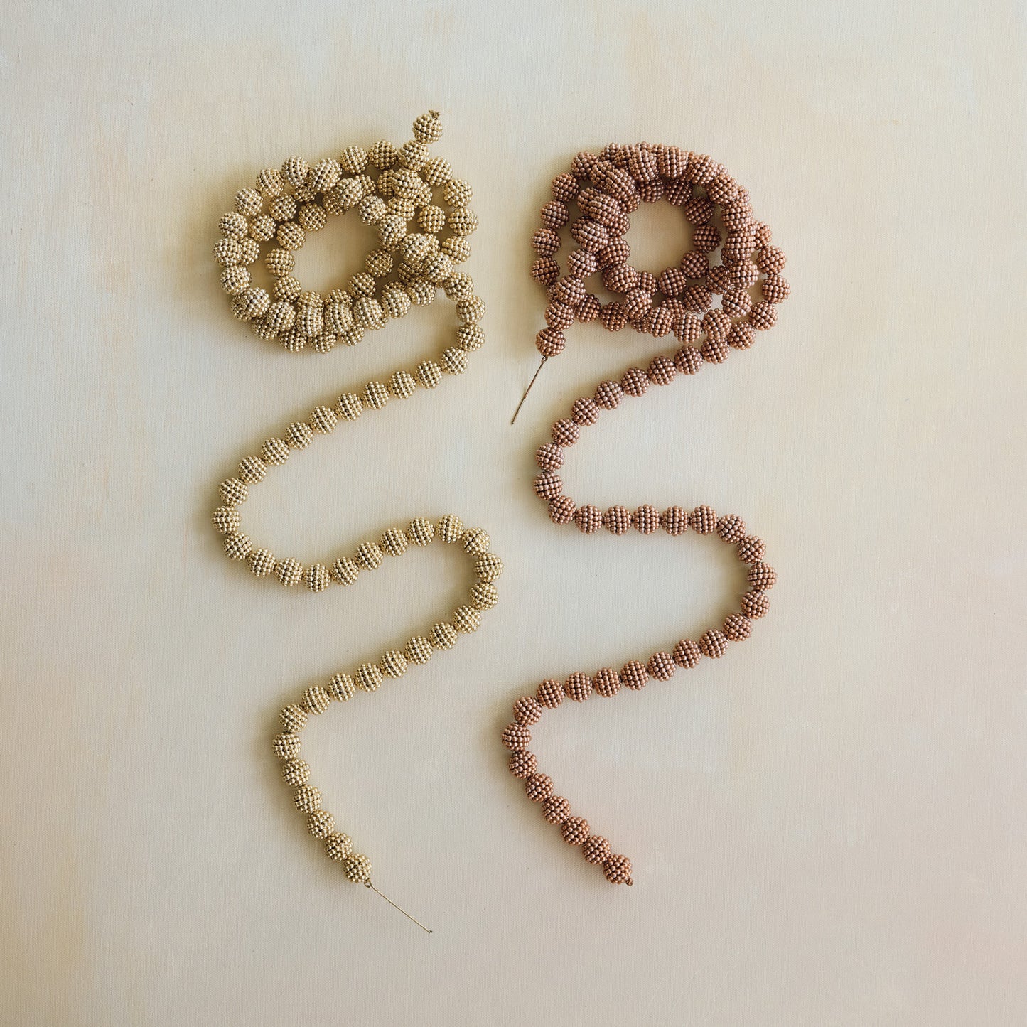 Beaded Ball Garland-Gold