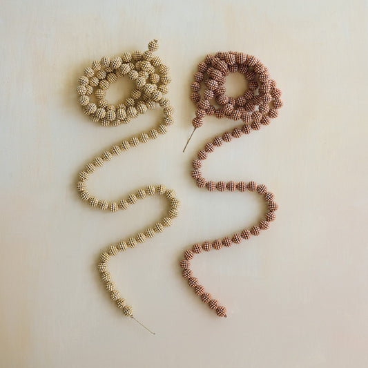 Beaded Ball Garland-Gold