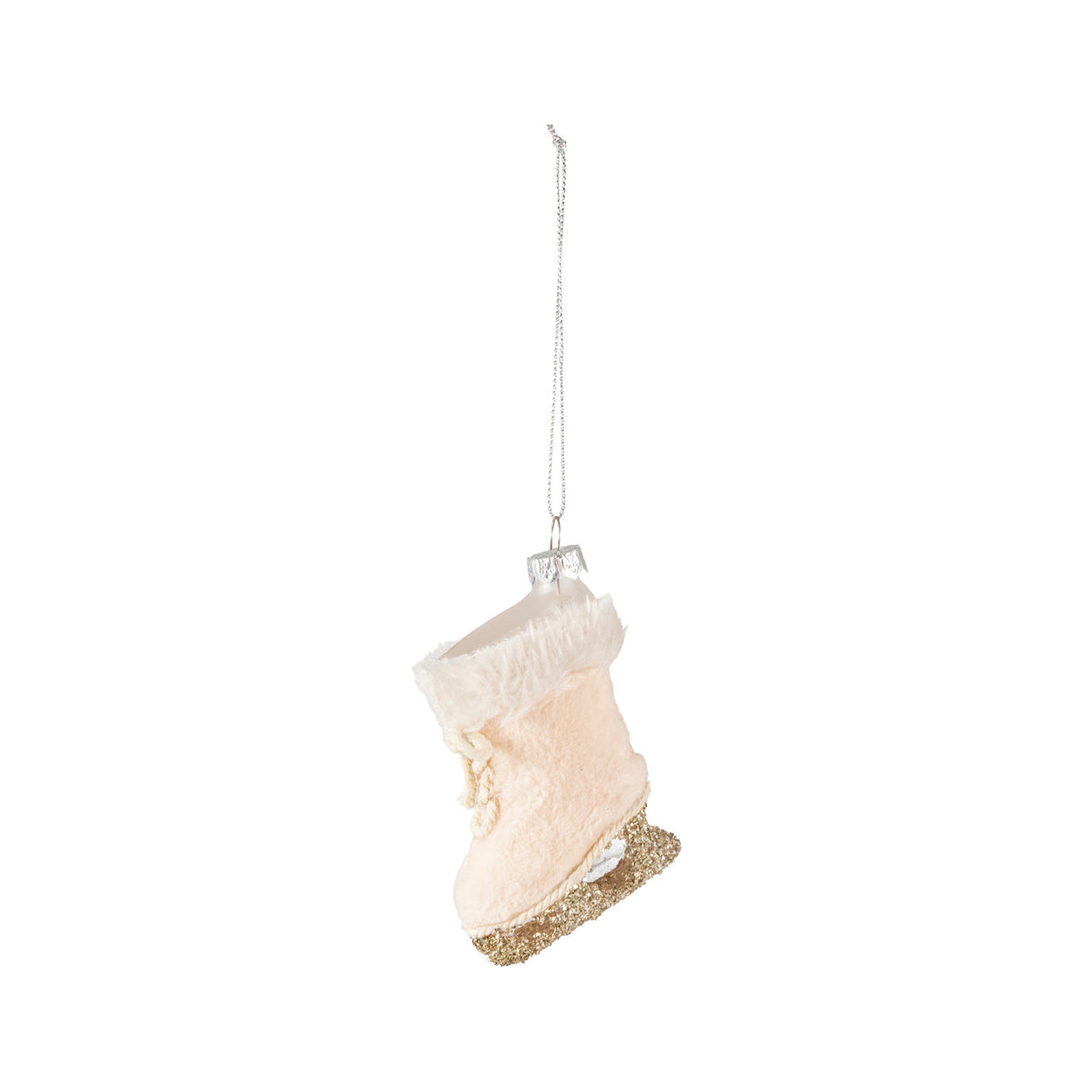 Fur & Glitter Ice Skate Ornament