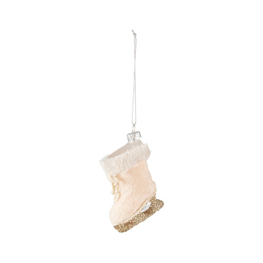 Fur & Glitter Ice Skate Ornament