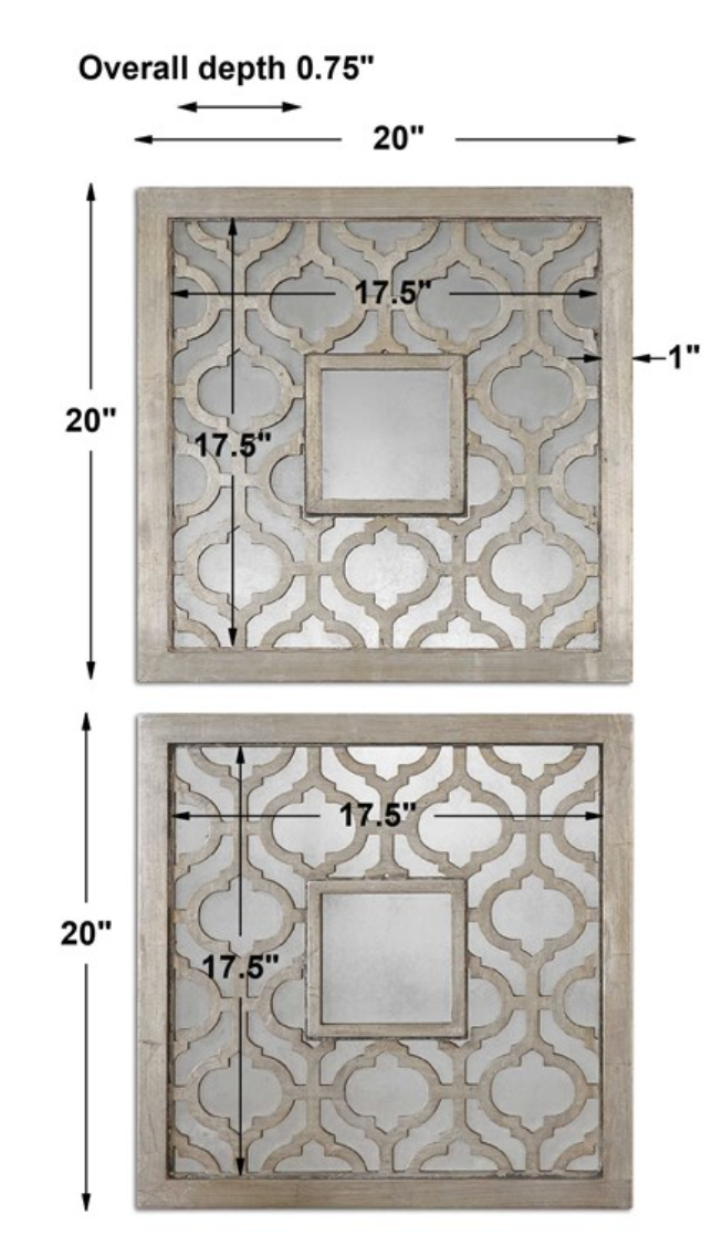 Sorbolo Mirrored Wall Decor, S/2