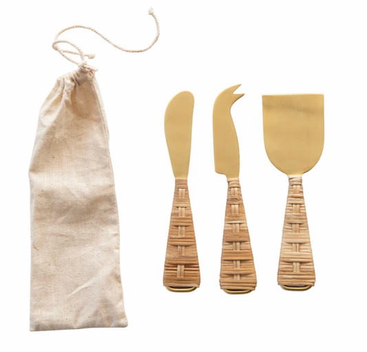 Cheese Knives w/ Wrapped Handles