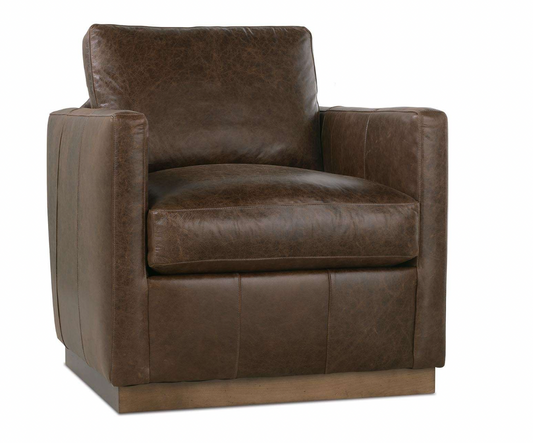 Allie Leather Swivel Chair